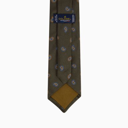Cravate Soie Duomo olive