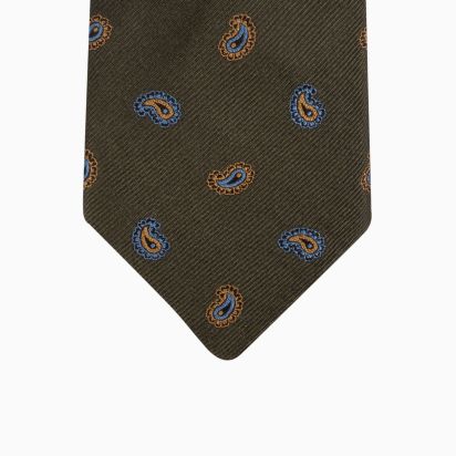 Cravate Soie Duomo olive