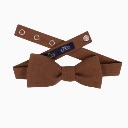 Noeud papillon Lin tabac