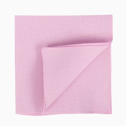 Peony Linen Pocket Square