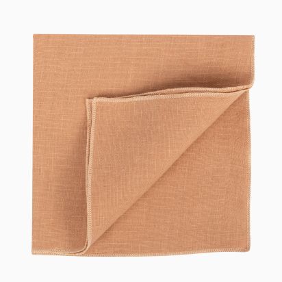 Pochette de costume Lin caramel