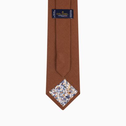 Tobacco Linen Tie