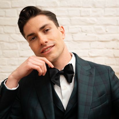 Cocktail Black Silk Bow tie 2
