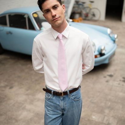 Peony Linen Tie 2