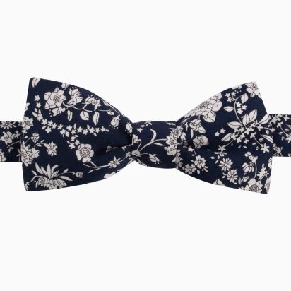 Liberty Bloom Navy Blue Bow Tie
