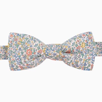 Liberty Sage green / apricot Katie & Millie Bow Tie