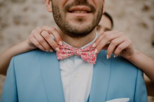 Noeud papillon Liberty Emma framboise